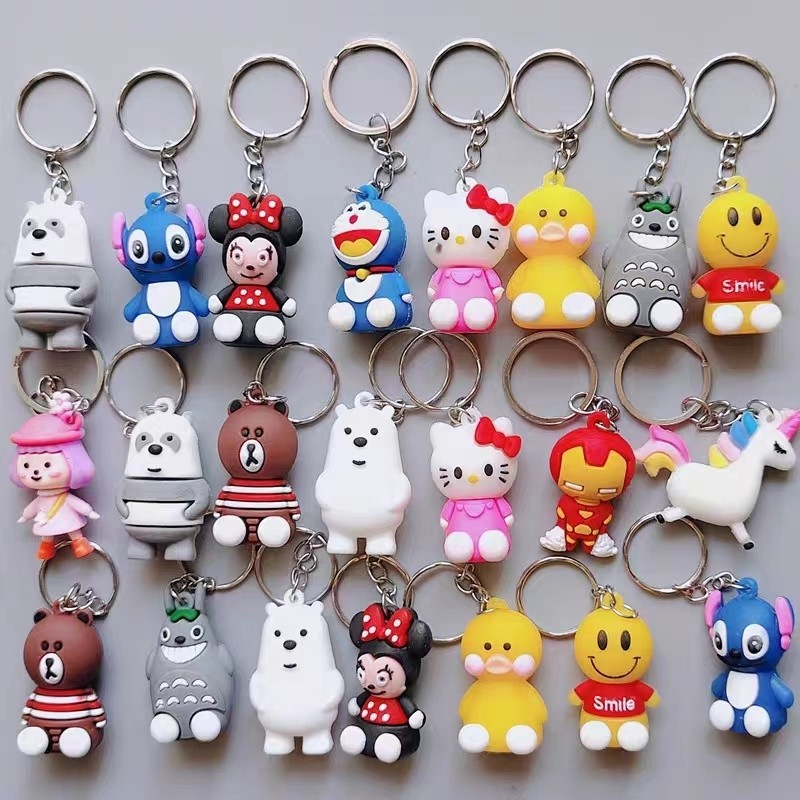 Custom Metal Rubber Key Chain Health Positive Reminder Hard Enamel Keychain