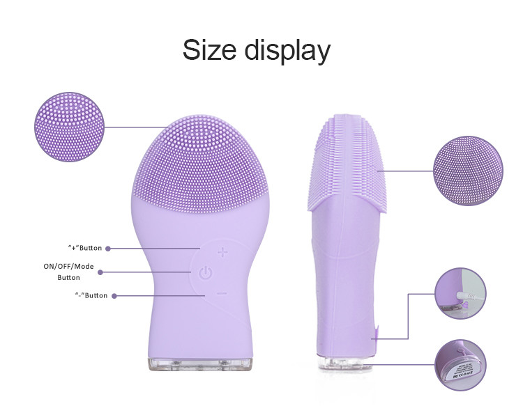 Waterproof Soft Electric Facial Cleanser 1200 MAh Rechargeable