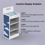Wooden metal display rack cabinet for pillow bread shelf disassemable display