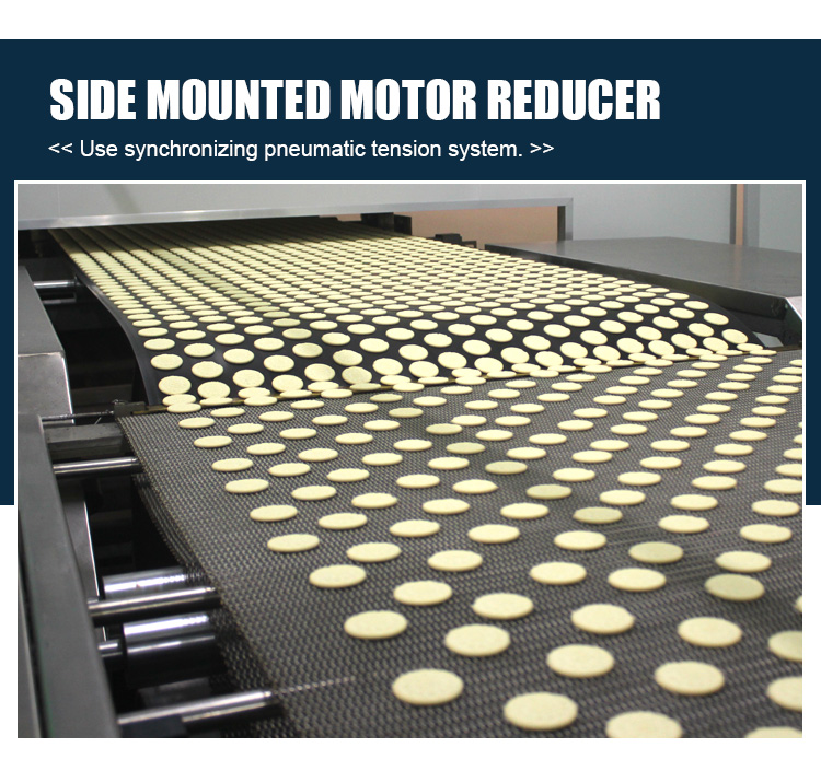 Synchronizing Pneumatic Tension System Industrial Electric Commercial Belt Conveyors For Biscuit