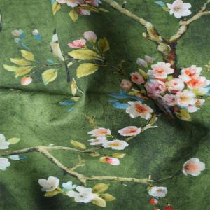 Quality Modern Polyester Cotton Fabrics Ramie Cotton Silk Printed Fabric wholesale