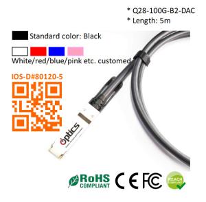 Quality 100G QSFP28 to 2x50G Breakout DAC(Direct Attach Cable) Cables (Passive) 5M 100G QSFP28 DAC wholesale