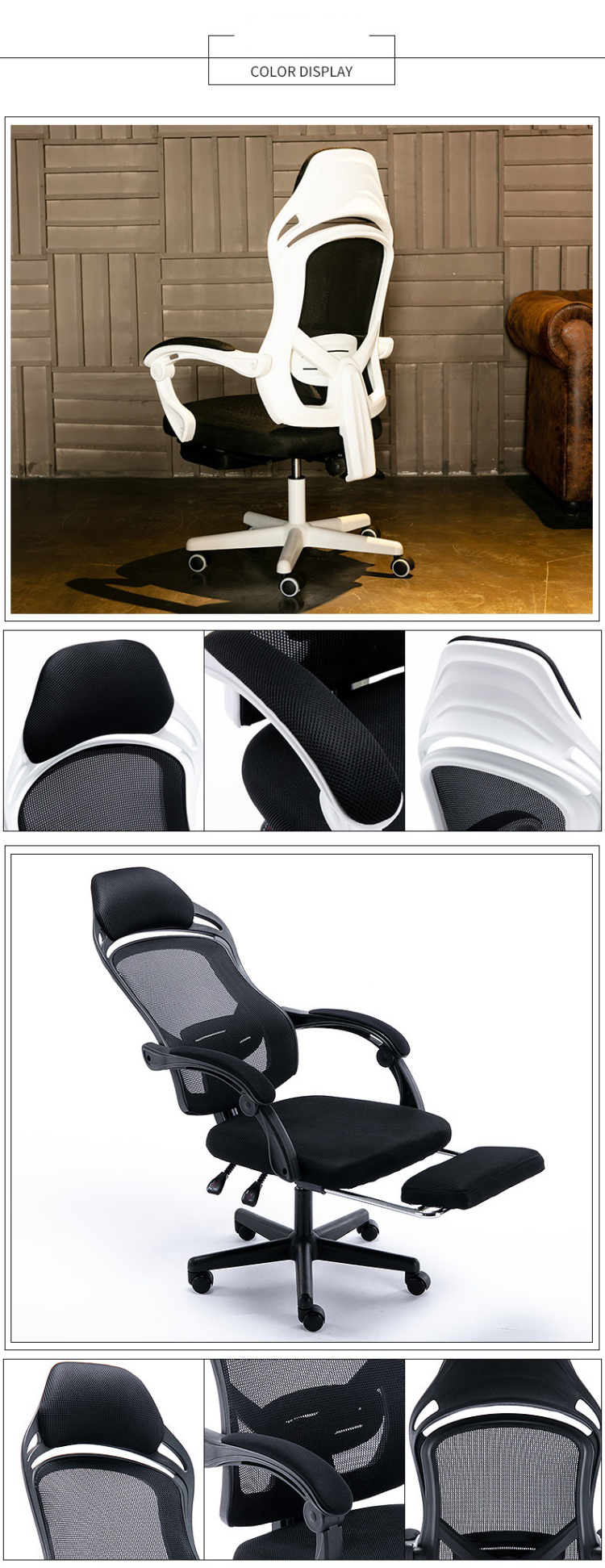 PU 3 years Office Furniture Support Lift Office Swivel Chair for Ergonomic Comfort