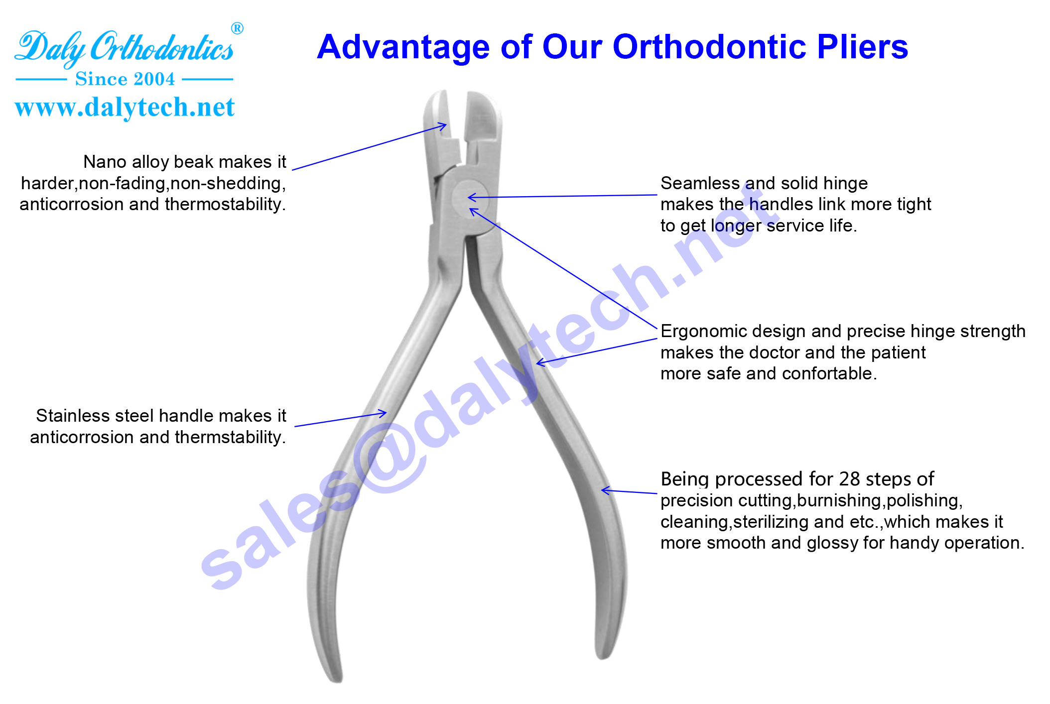 Buccal tube cap removing pliers of ortho pliers for dental instruments