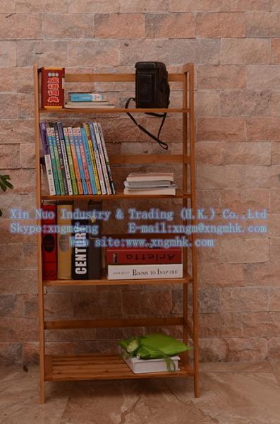Wooden ladder shelves, wooden display rack, wooden display stand, wood storage