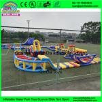 outdoor inflatable water trampoline with slide for sale/ Inflatable Aqua Park/
