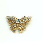 Fashion Gold Butterfly Brooch , Diamond Butterfly Pin 5cm×5.5cm Size
