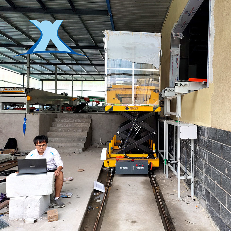 Battery Electric Pendant Motorized Transfer Cart Heavy Load Rail For Workshops