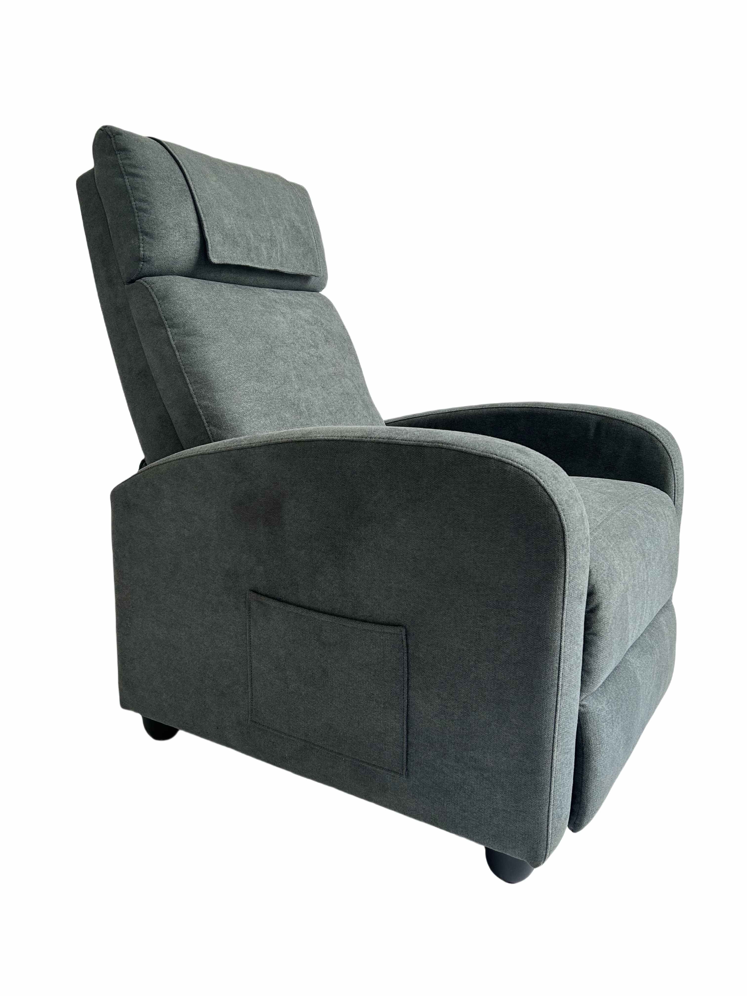 Adjustable Home Theater Single Fabric Recliner Sofa Furniture with Thick Seat Cushion and Backrest