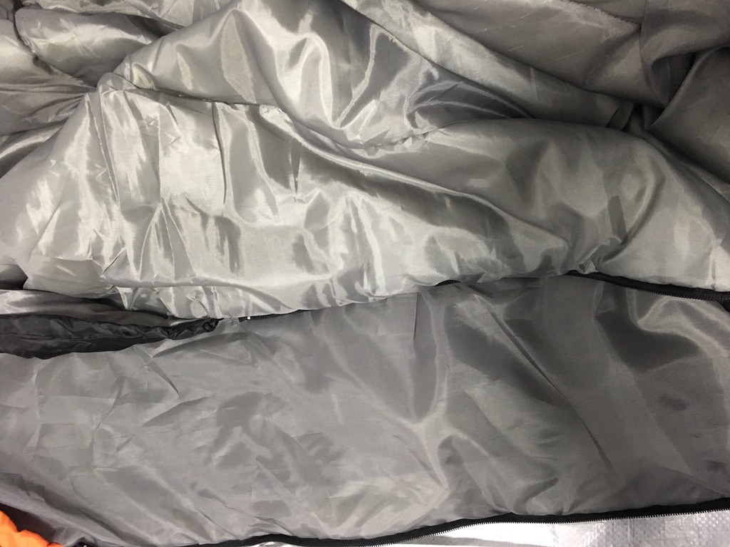 230x80x50CM Custom Black Orange Waterproof 190T Polyester Travel Mountain Sleeping Bags
