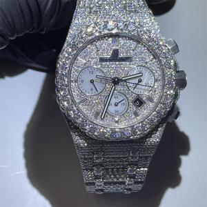 Quality VVS Diamond Moissanite Iced Out Watch Hand Setting Luxury Automatic Mechanical For Men wholesale
