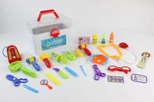 Quality Cute Role Play Medical Pretend And Play Doctor Set First Aid Kit Box 28 Pcs wholesale