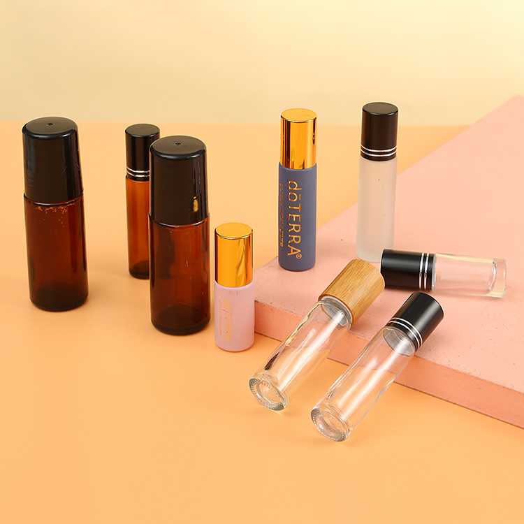 5ml 10ml 15ml Bamboo Wooden Glass Roller Ball Deodorant Bottle for Essential Oil Roll on Perfume without Reed Diffuser