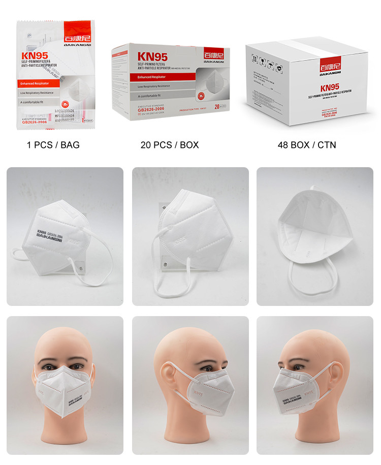 Eco Friendly Anti Pollution 25gsm Earloop KN95 Face Masks