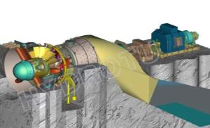 Quality 100KW - 10MW Horizontal Kaplan Turbine / S TypeTurbine with Adjustable Blades Runner wholesale