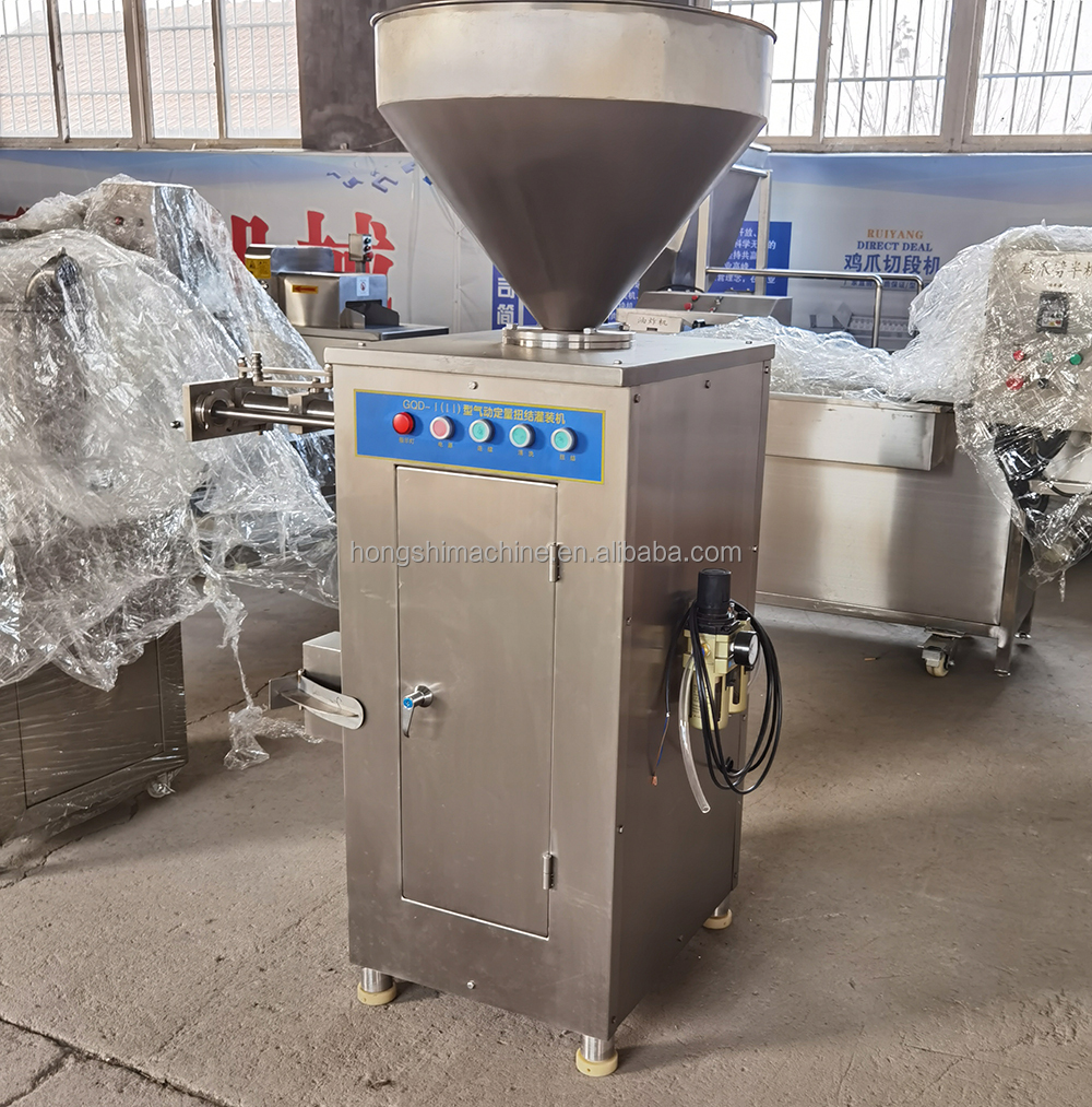 Automatic Vacuum Sausage Stuffer Making Machine Pneumatic Sausage Stuffing Filing Machine with Twisting