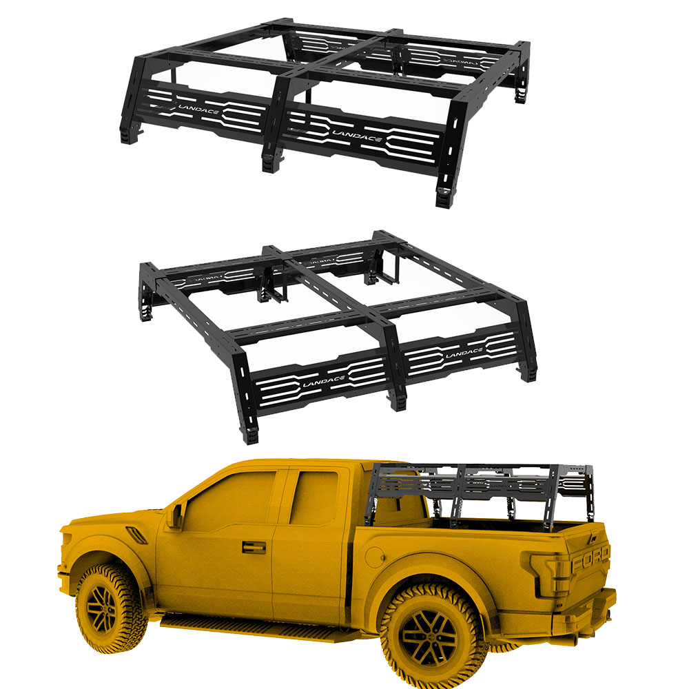 High- Heavy Duty Black Powder Coating Hi-lift Carrier Bed Rack for Jeep Gladiator JT