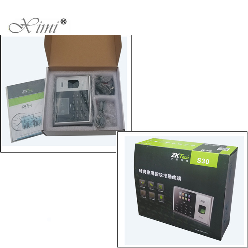 ZKteco S30 Biometric Fingerprint Time Attendance Linux TCP/IP Employee Attendance Time Clock System