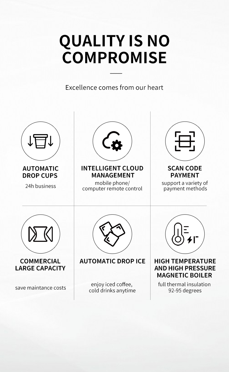 Bean-to-Cup Excellence With Ice Maker Floor Standing Coffee Machine For Offices