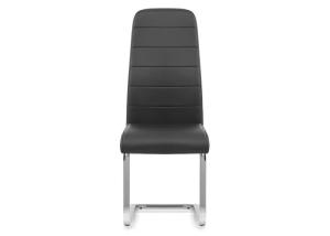 Quality Luxury 107cm 58cm Black Leatherette Dining Chairs wholesale