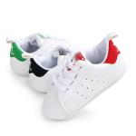 Hot sale 2019 PU Leather white shoes Lace-up Casual sport baby shoes