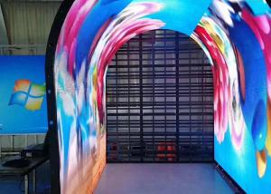 Quality Customized Shape Interior Curved RGB LED Screen Passageway Background wholesale