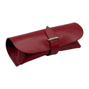 Quality Red Bag Belt Closure ODM Leather Glasses Case FOR Ladies Eyewear Packaging wholesale