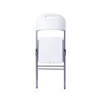 Popular Outdoor White Plastic Folding Chairs With Two Bars Strengthened