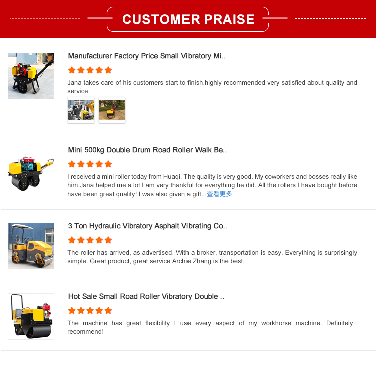 Double Drums Walk Behind Asphalt Road Mini Vibrator Tandem Roller 200L Water Tank