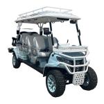 8 Seater Electric Golf Cart White Light Blue Contrast Stitching Custom Model