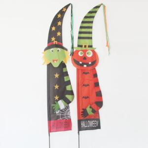 Quality Halloween Garden Flag Witch and Pumpkin wholesale
