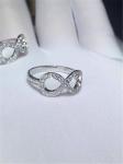 full diamonds of bowknot ring 18kt gold with yellow gold or white gold or pink