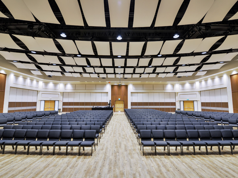 Stackable Church Chair Metal Interlocking Padded for Auditorium Conference Event