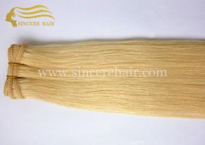 Quality 24 Inch Straight Hair Extensions for Sale, 60CM Light Blonde #613 STB Remy Human Hair Weft Extensions 100 Gram For Sale wholesale
