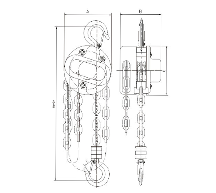 Hoist Winch 10ton Hand Hoist Manual 20 Ton Types of 15 Ton Pulley Chain Block 1 Ton Price