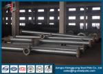 Transmission Line ASTM A123 Electrical Power Pole 110KV