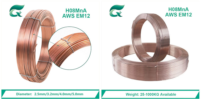 Submerged Arc Welding Wire EM12 2.0mm/2.4mm/2.5mm/3.2mm/4.0mm/5.0mm Durable Supply High Efficiency