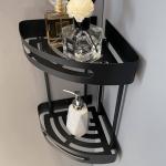 Wall Mounted SS304 Bathroom Storage Shelves Double Layer Corner Racks