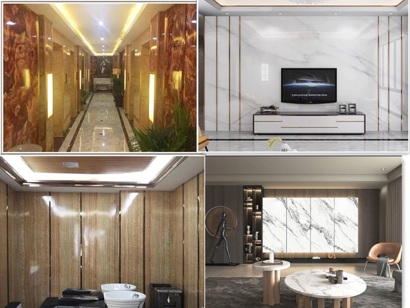 Modern PVC Marble Wall Panel Decoration Geometric Waterproof Fireproof Moisture-Proof Hotels Apartments