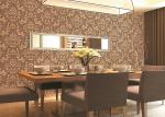 Beige / Yellow / Brick-red 3D Effect Deep Embossed Floral Wallpaper For Bedroom