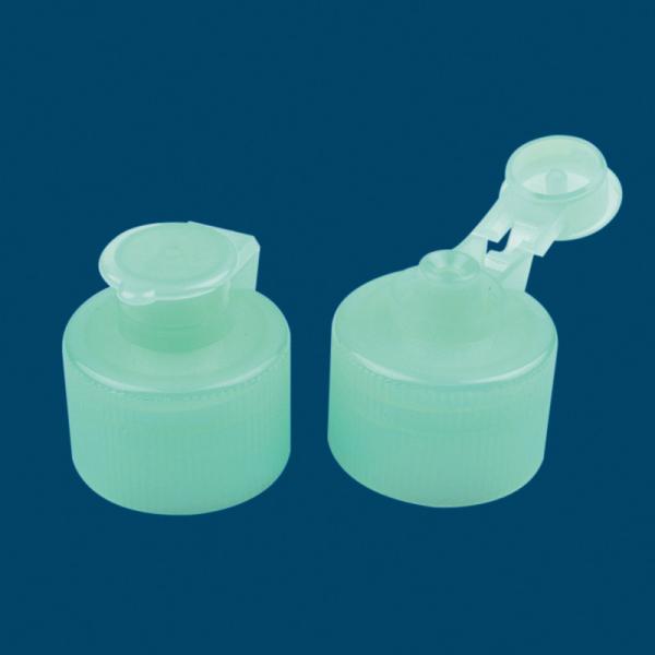 Ribbed Screw Flip Top Dispensing Caps / Colorful Plastic Bottle Flip Top OEM