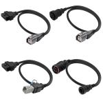 Power Gland Connector PA66 Black Electric Diagnostic Marine Cable Automotive