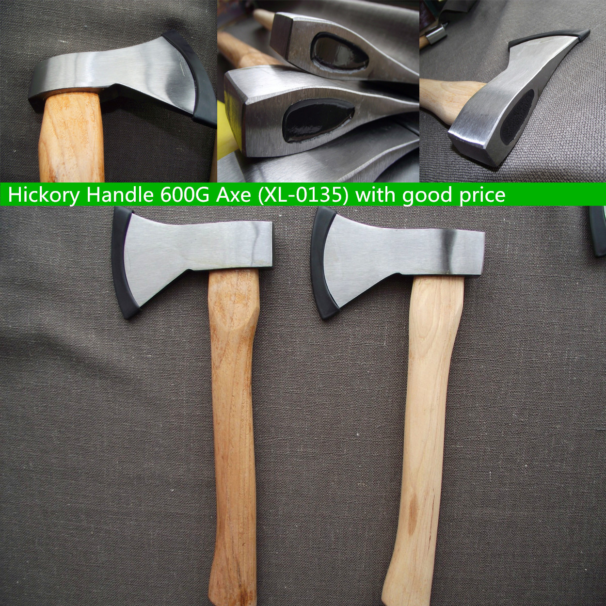 600g A613 Carbon Steel Hickory Wood Handle Hand Working Hatchet in Hand Tools (XL-0135)