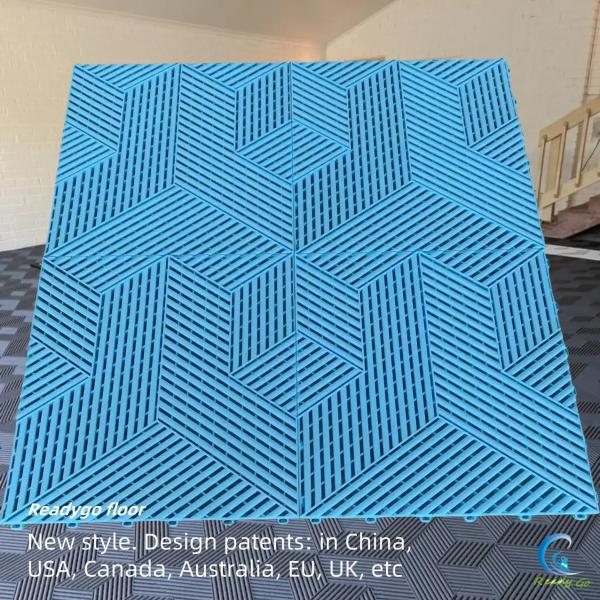 18mm Garage Floor Tiles Slip Resistance and Ribbed Surface for Protection