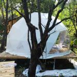 UV Resistant Luxury Geodesic Dome Tent Prefabricated Camping House