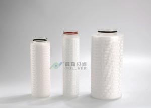 Quality Particulate Removal PES Micro Pleated Filters , Precision Pleated Water Filter 0.45um wholesale