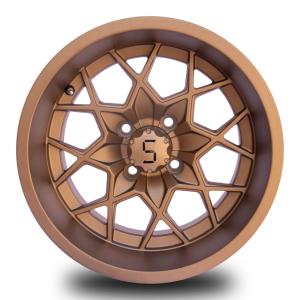 Quality 12 / 14 Inch Bronze Golf Cart Aluminum Wheels 4X4 Bolt Pattern -25 ET 101.6 PCD wholesale