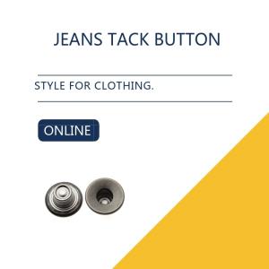 Quality Black Antique Silver Custom Jeans Tack Button Leather Clothing Bulk Trims wholesale