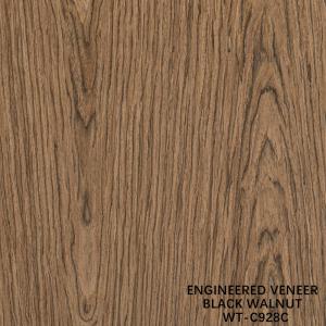 Quality Reconstituted Wood Veneer Walnut Flat Cut Crown Grain 0.15-0.6mm Brown For Door wholesale