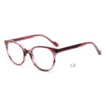 Exquisite Fashion Round Acetate Frame Glasses Optical Spectacles Woodgrain